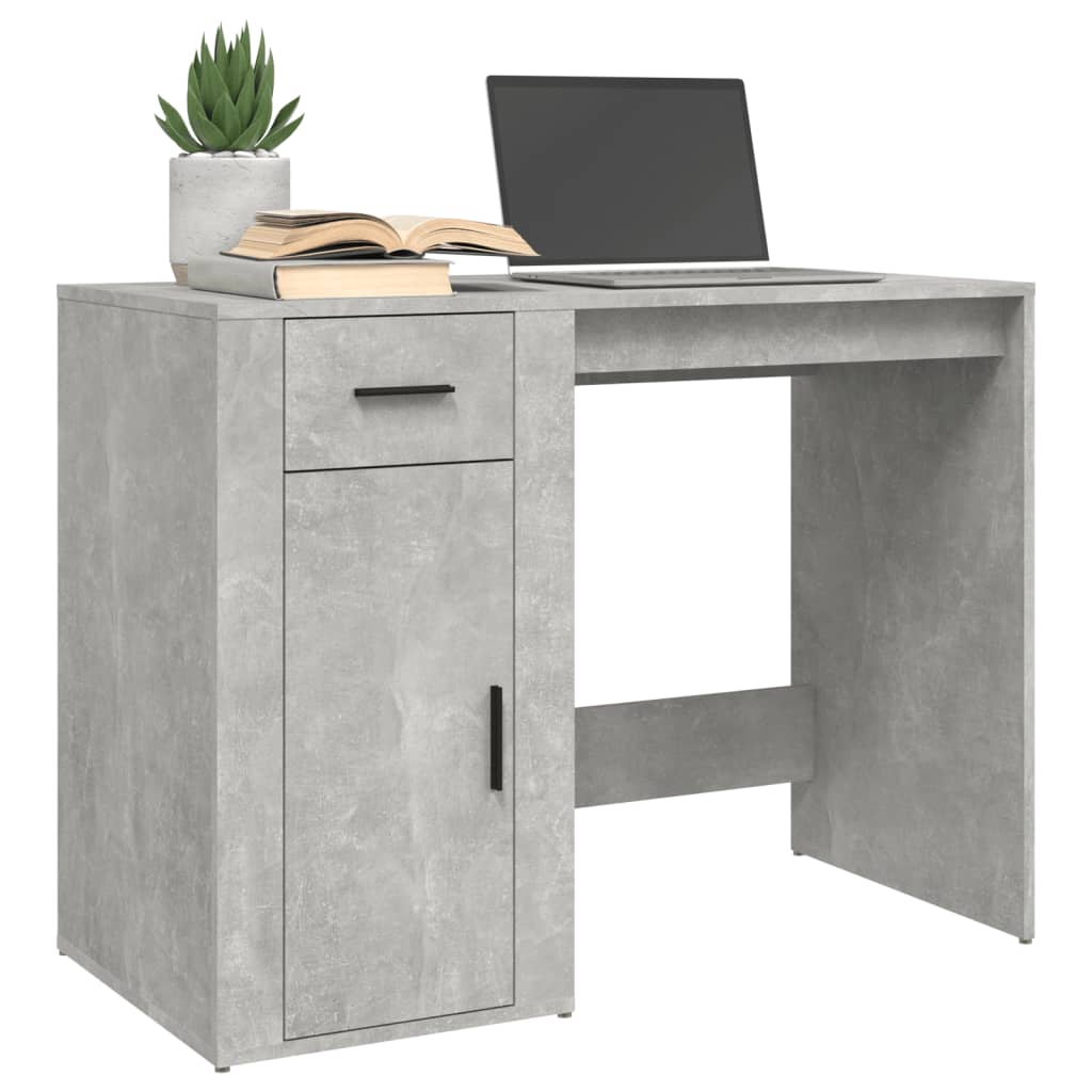 Bureau 100x49x75 cm bewerkt hout eikenkleurig