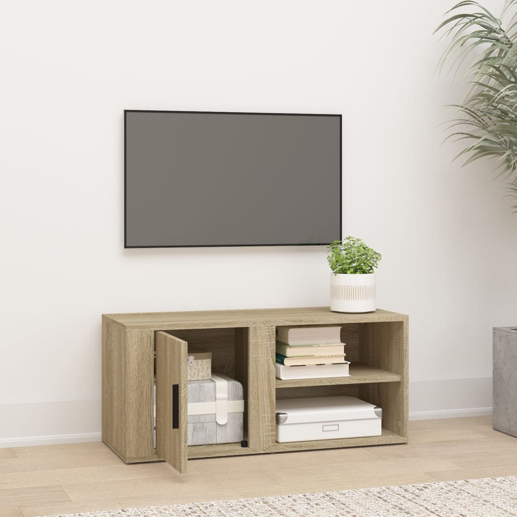 Tv-meubel 80x31,5x36 cm bewerkt hout