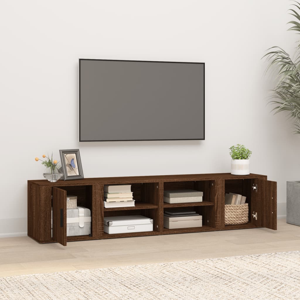 Tv-meubel 80x31,5x36 cm bewerkt hout