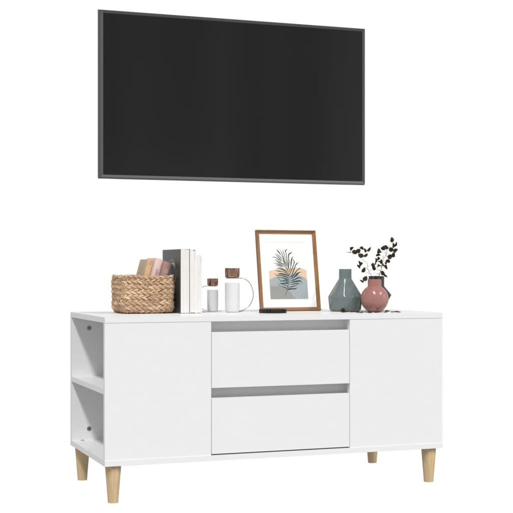 Tv-meubel 102x44,5x50 cm bewerkt hout