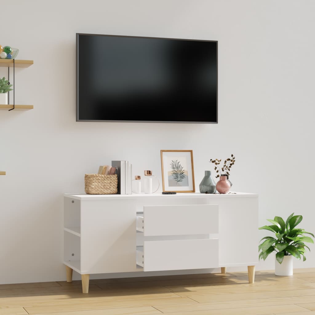 Tv-meubel 102x44,5x50 cm bewerkt hout