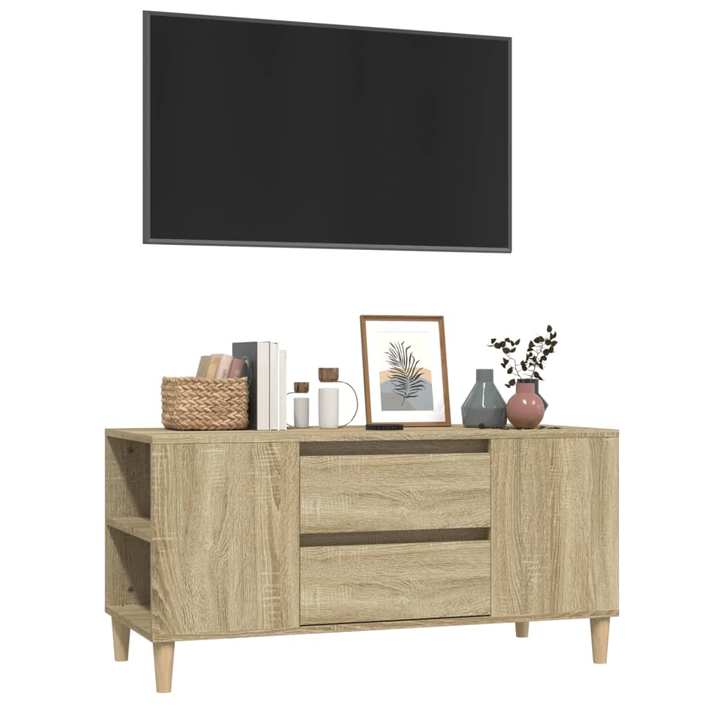 Tv-meubel 102x44,5x50 cm bewerkt hout