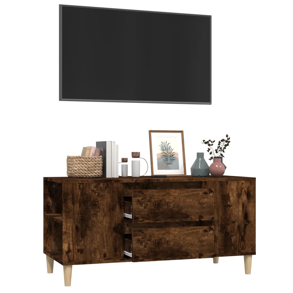 Tv-meubel 102x44,5x50 cm bewerkt hout