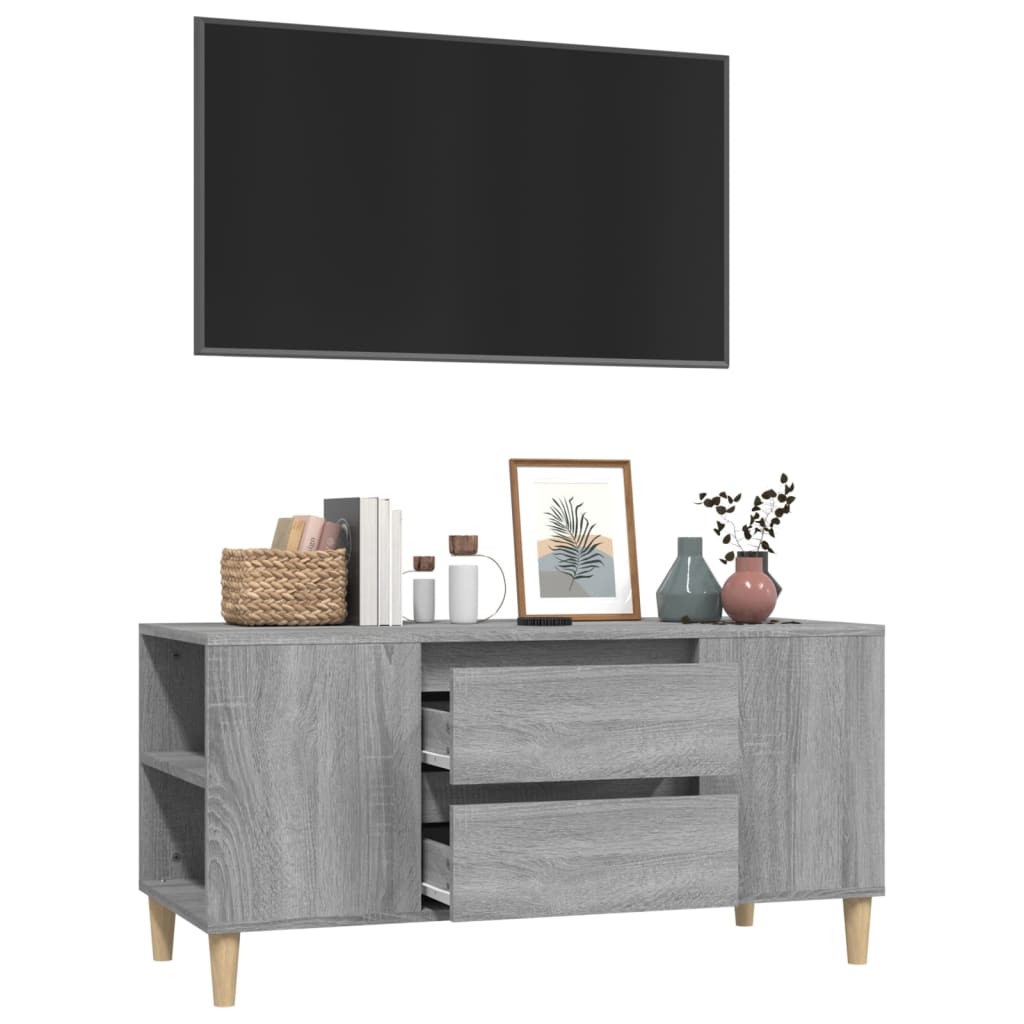 Tv-meubel 102x44,5x50 cm bewerkt hout