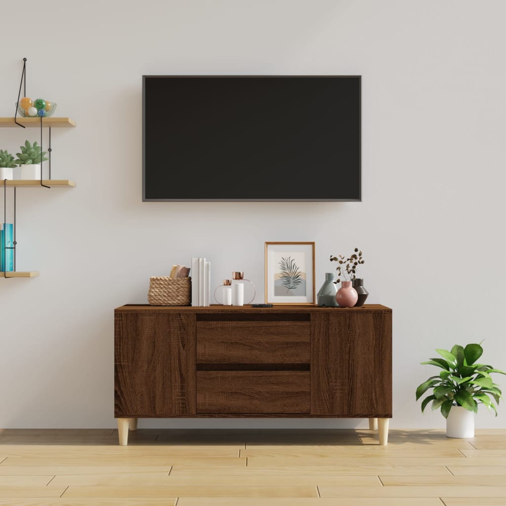 Tv-meubel 102x44,5x50 cm bewerkt hout