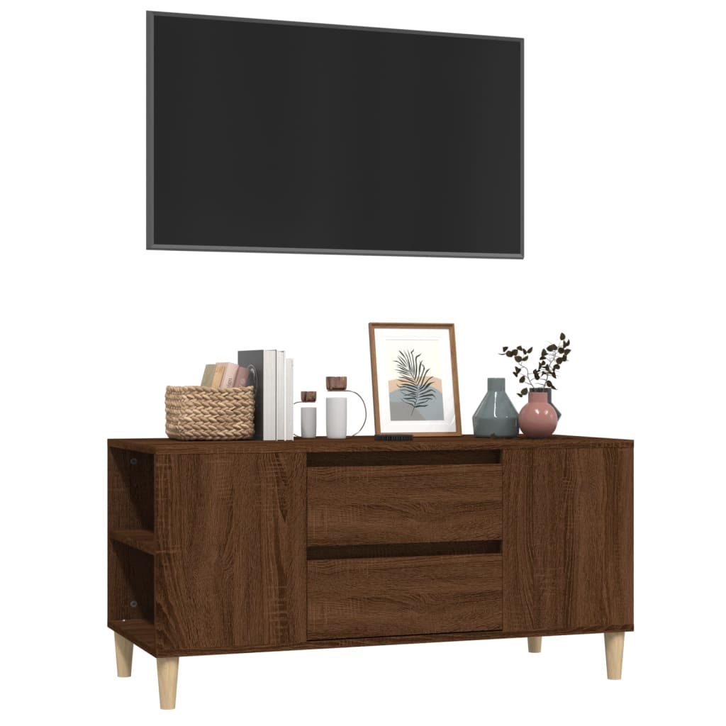 Tv-meubel 102x44,5x50 cm bewerkt hout