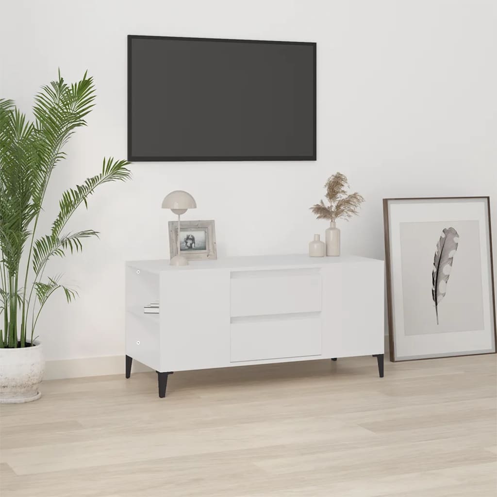 Tv-meubel 102x44,5x50 cm bewerkt hout