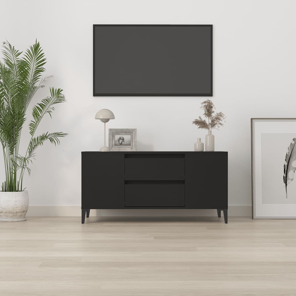 Tv-meubel 102x44,5x50 cm bewerkt hout