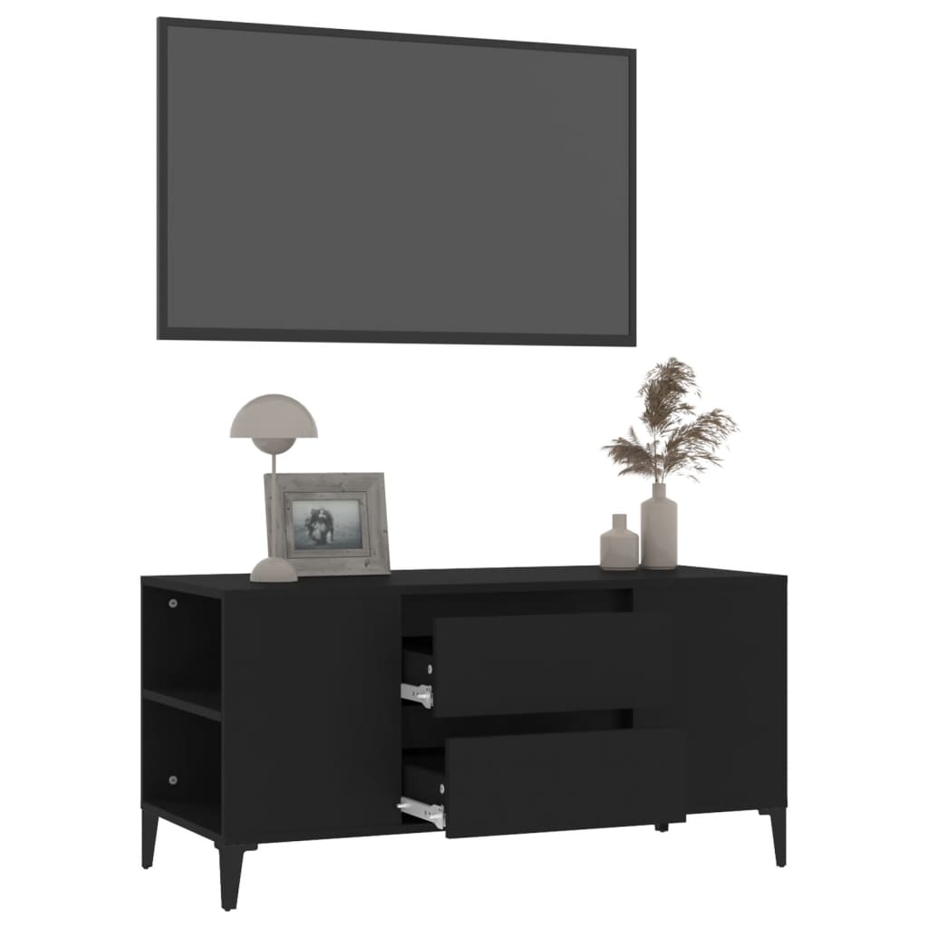 Tv-meubel 102x44,5x50 cm bewerkt hout