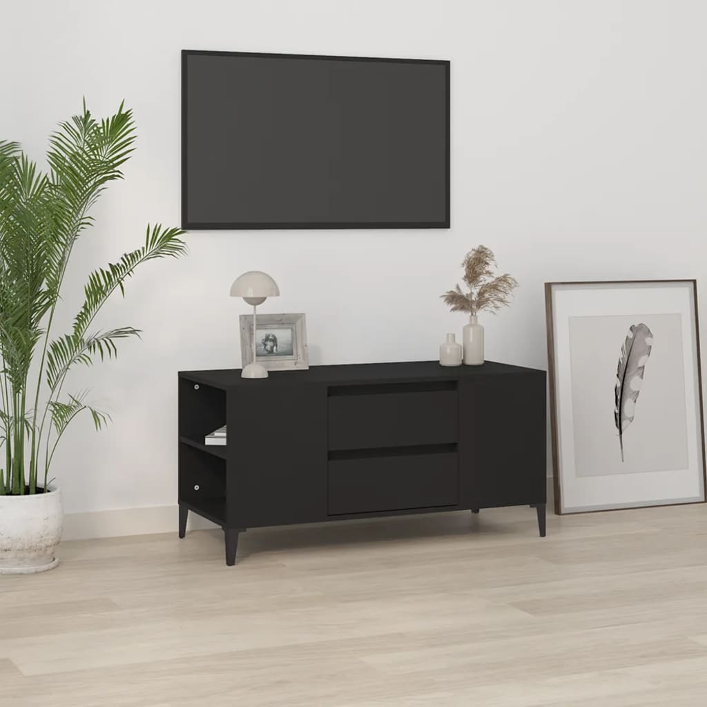 Tv-meubel 102x44,5x50 cm bewerkt hout