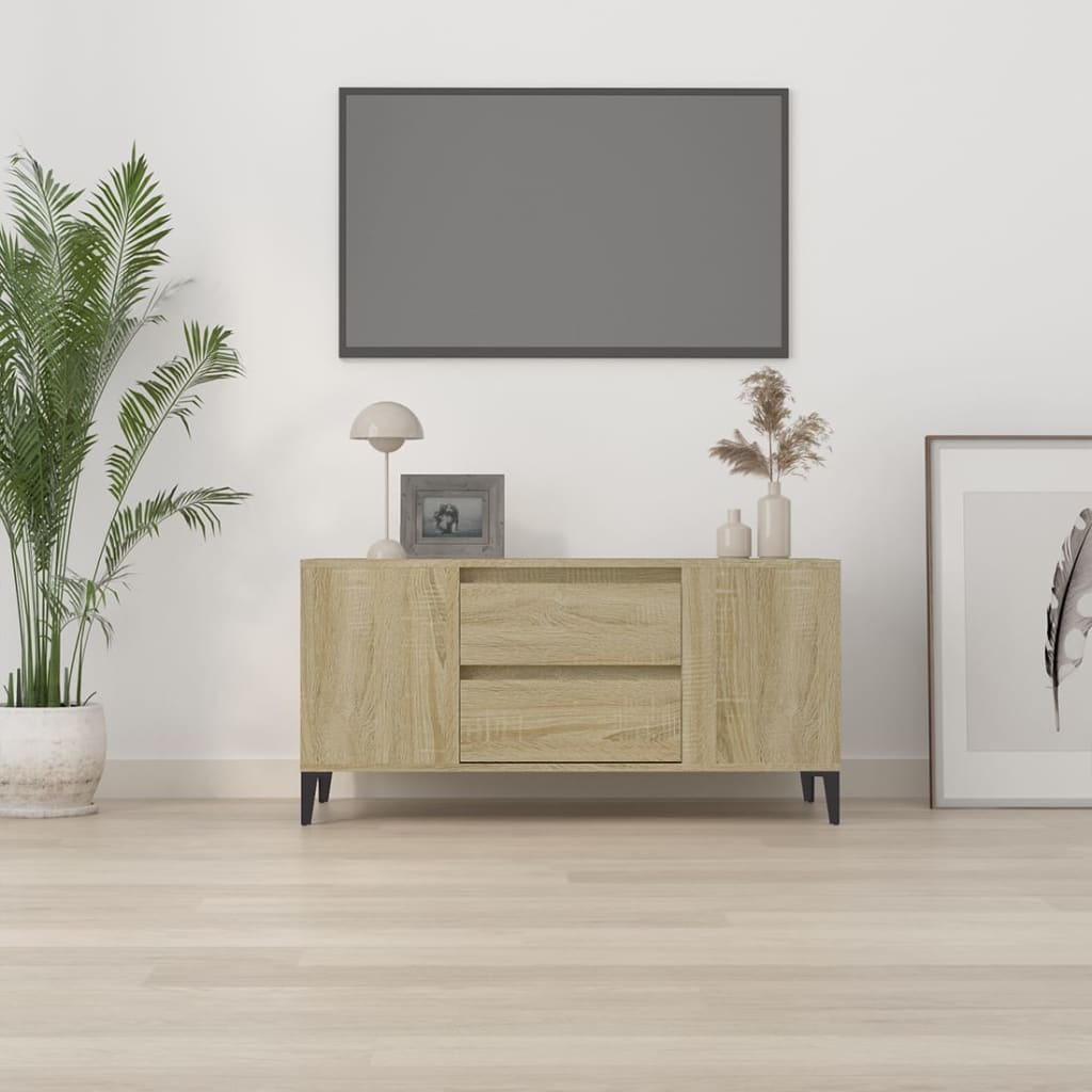 Tv-meubel 102x44,5x50 cm bewerkt hout