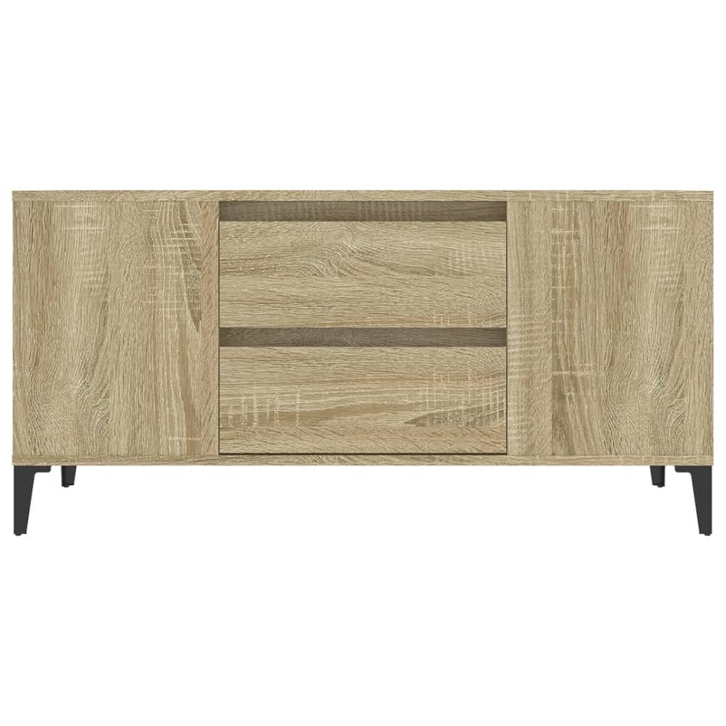 Tv-meubel 102x44,5x50 cm bewerkt hout