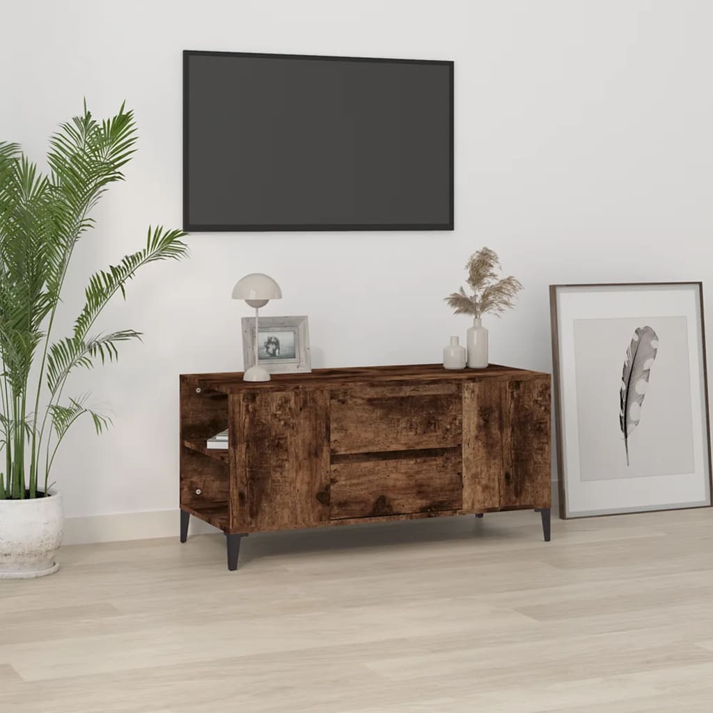 Tv-meubel 102x44,5x50 cm bewerkt hout