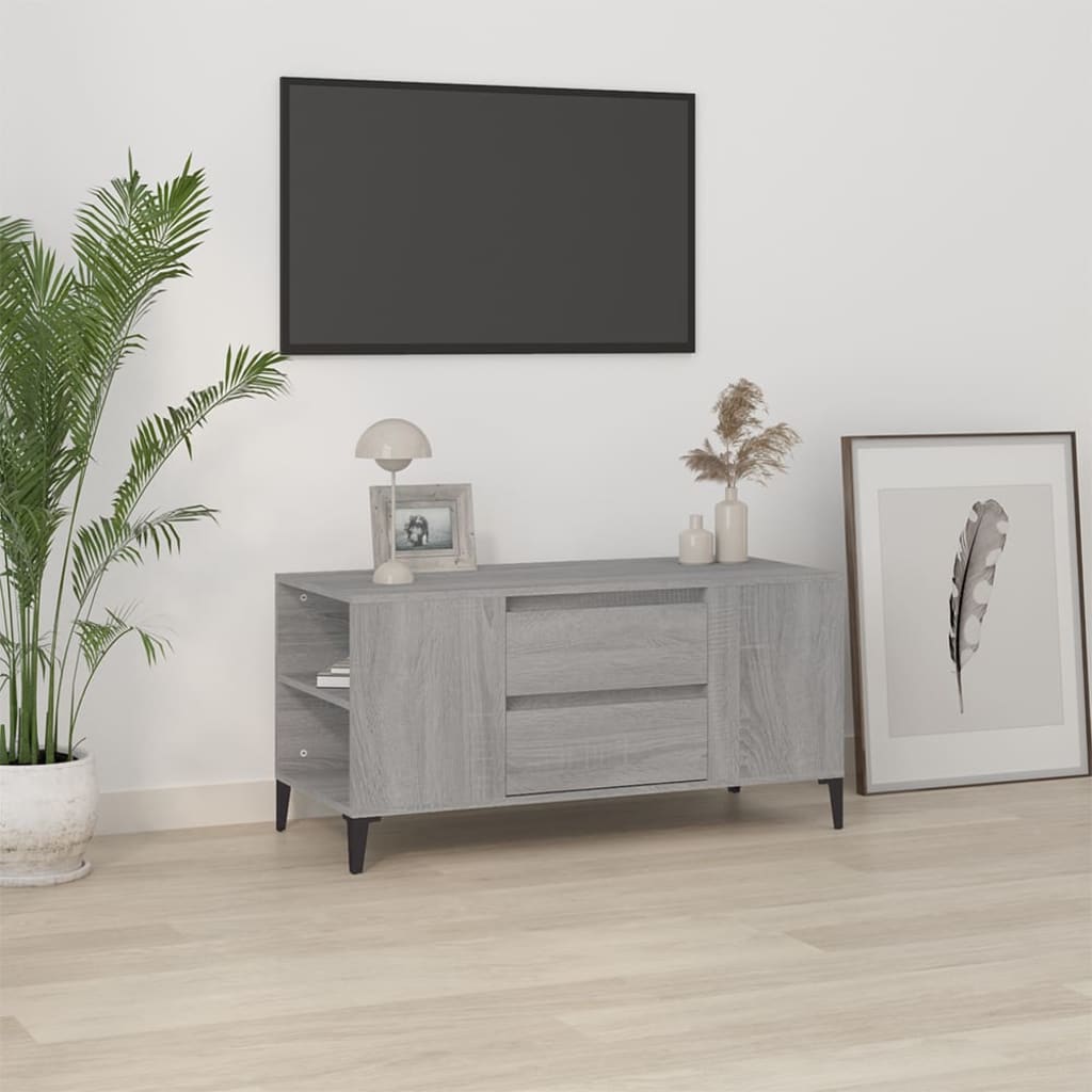 Tv-meubel 102x44,5x50 cm bewerkt hout