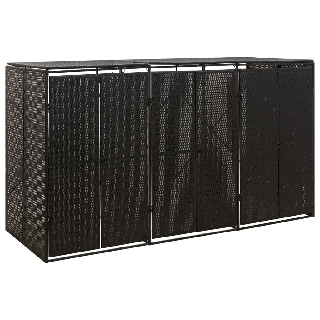 Containerberging dubbel 140x80x117 cm poly rattan