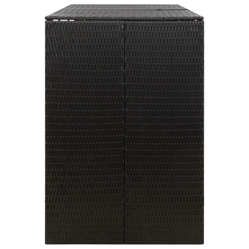 Containerberging dubbel 140x80x117 cm poly rattan