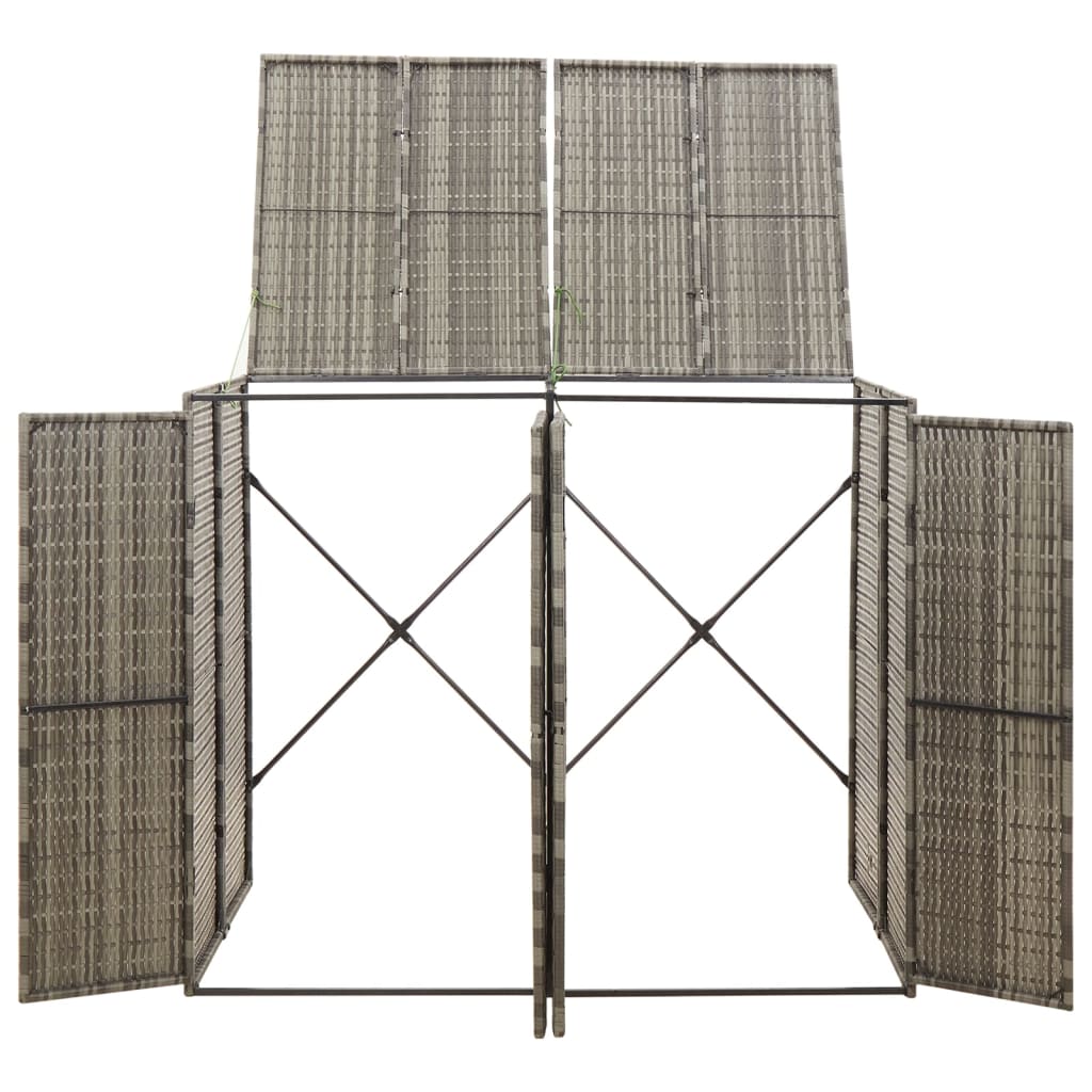 Containerberging dubbel 140x80x117 cm poly rattan