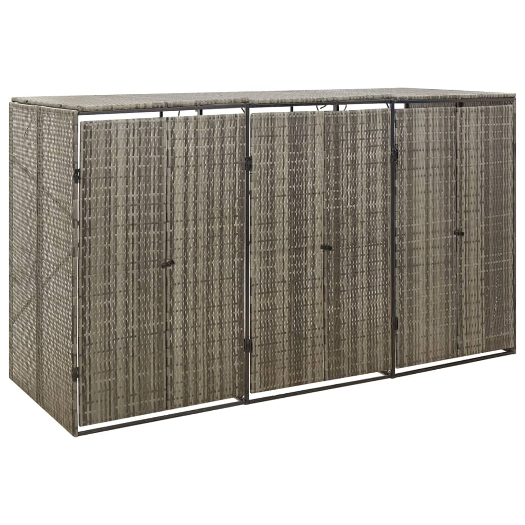 Containerberging dubbel 140x80x117 cm poly rattan