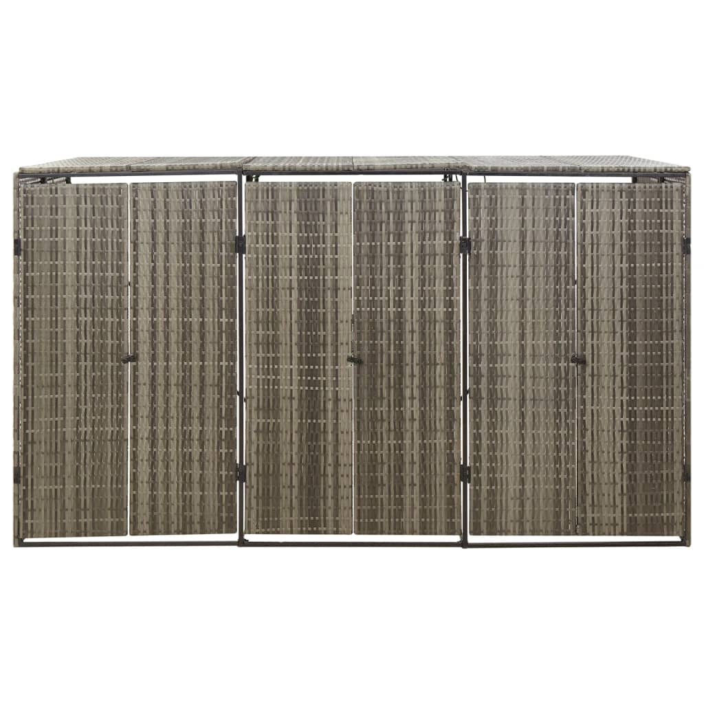 Containerberging dubbel 140x80x117 cm poly rattan