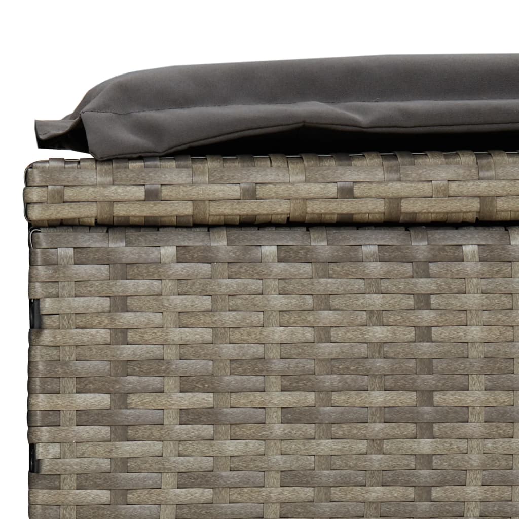 Ligbed 2-persoons met dak 213x118x97 cm poly rattan