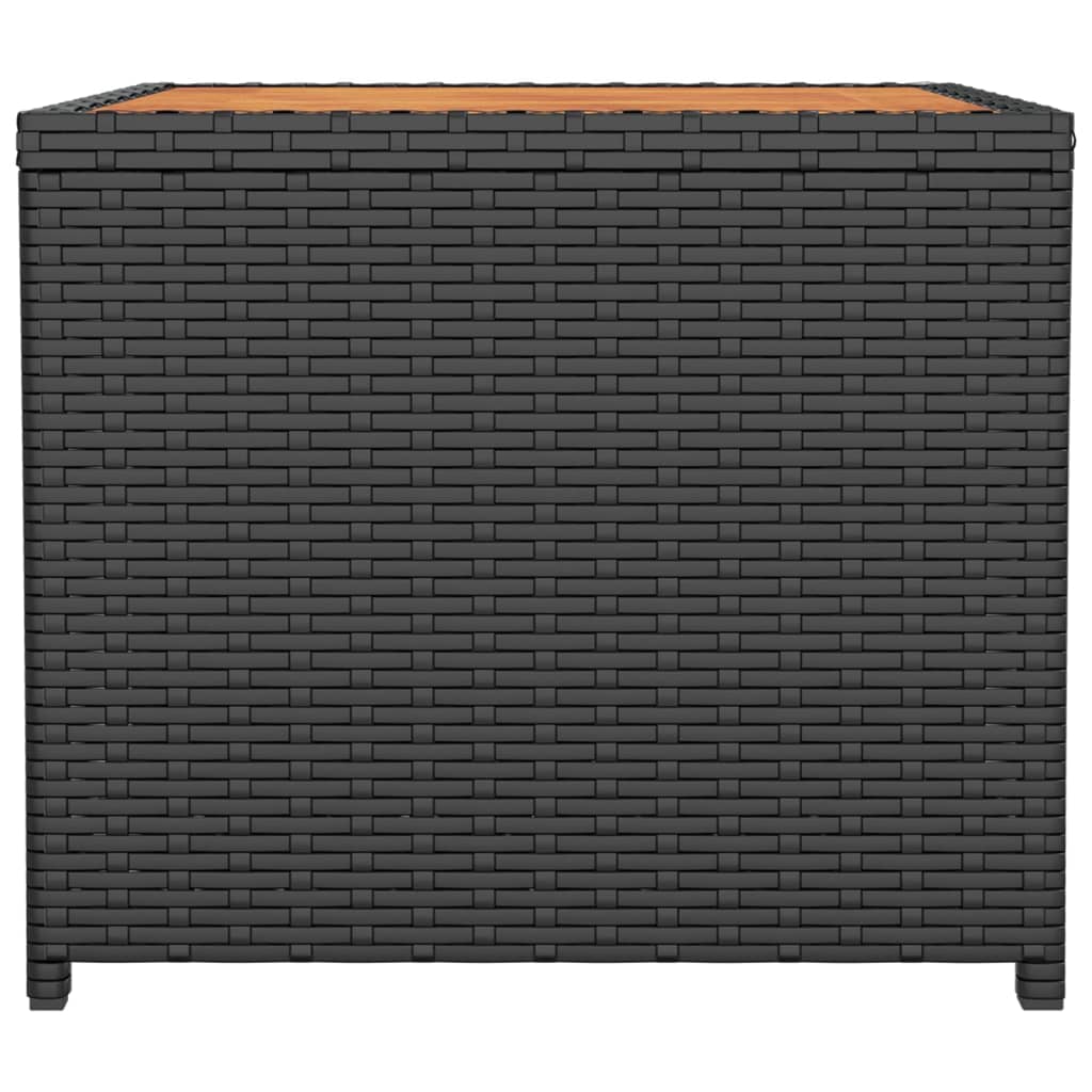 Salontafel 45x45x40 cm poly rattan en glas