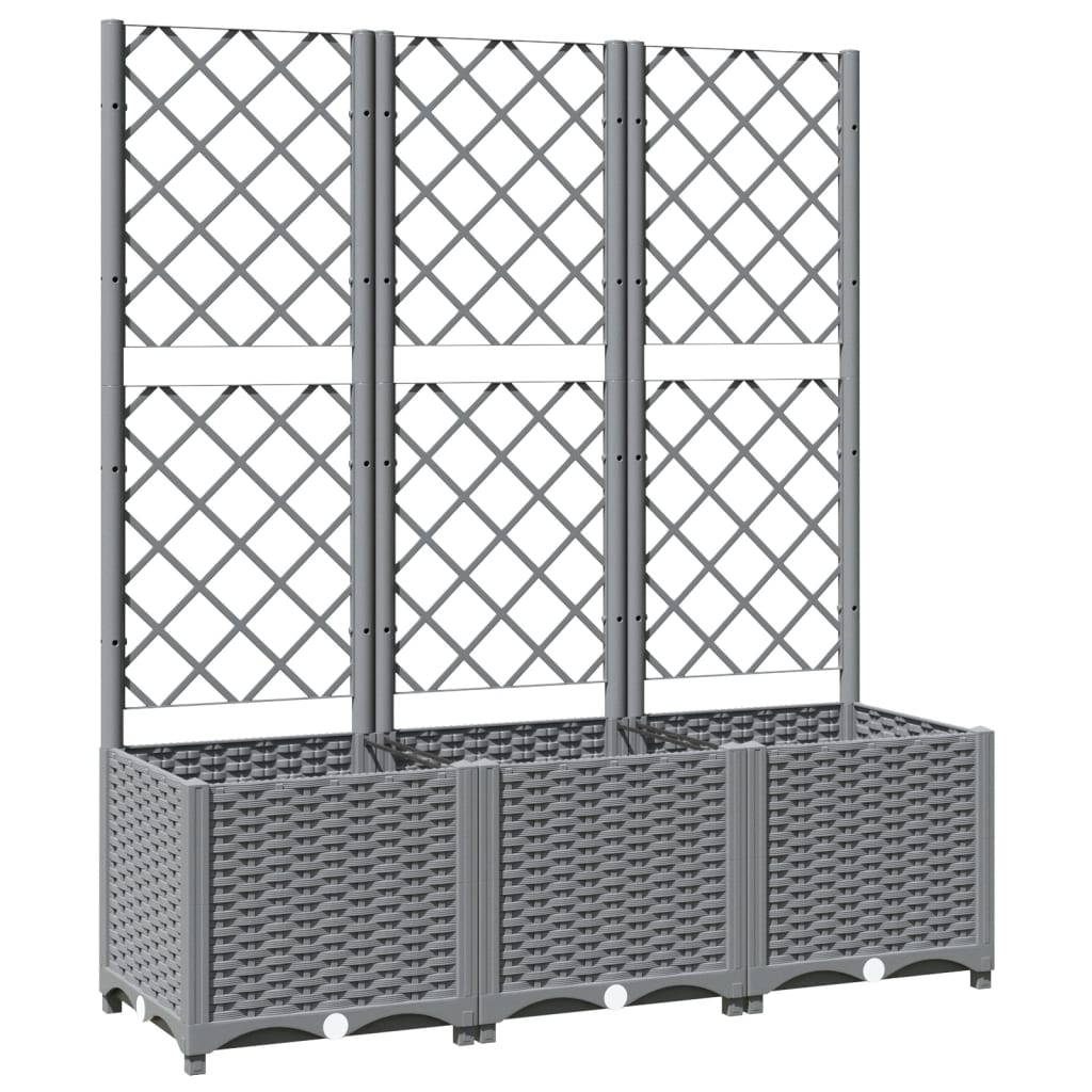 Plantenbak met latwerk 40x40x121,5 cm polypropeen