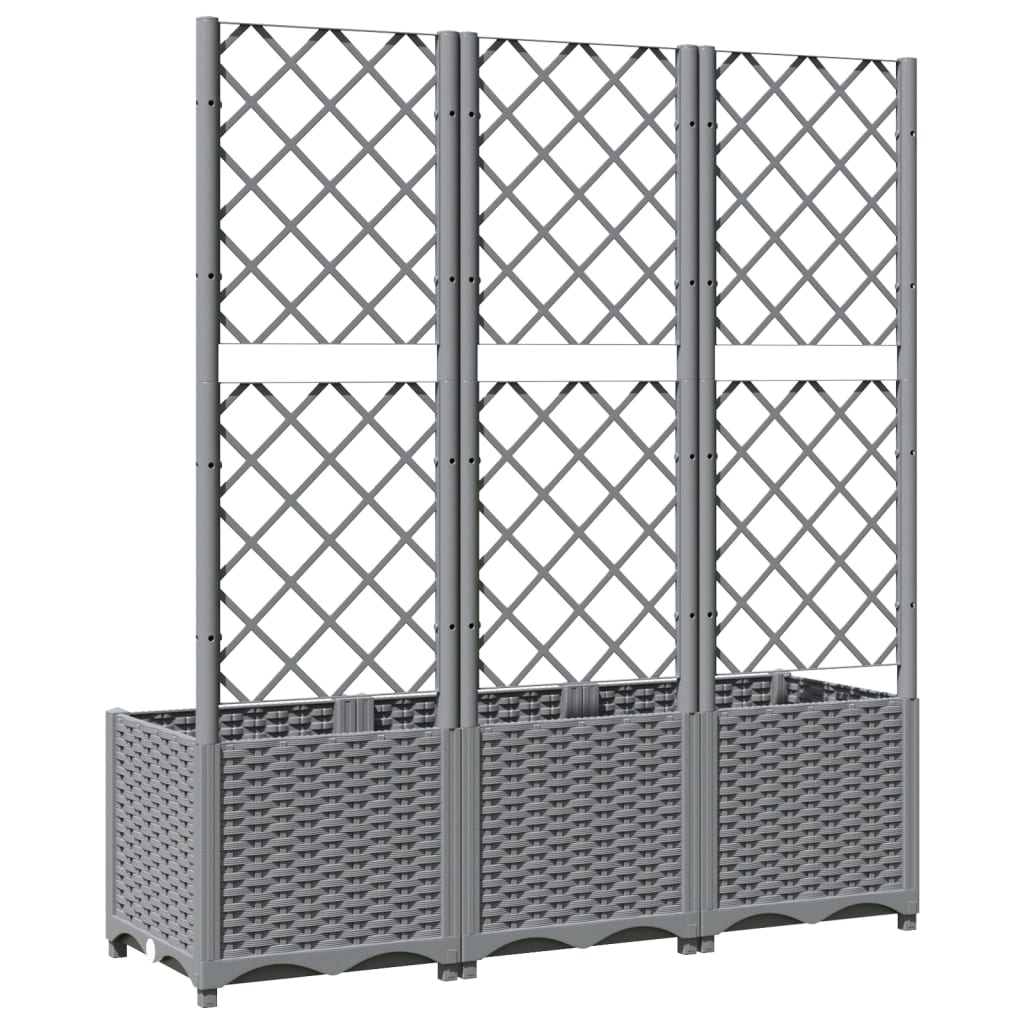 Plantenbak met latwerk 40x40x121,5 cm polypropeen