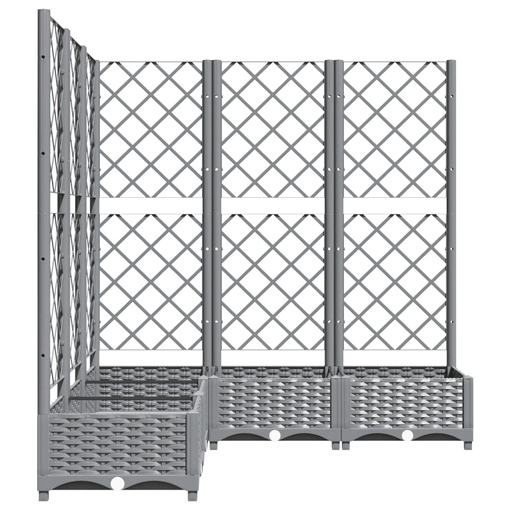 Plantenbak met latwerk 40x40x121,5 cm polypropeen