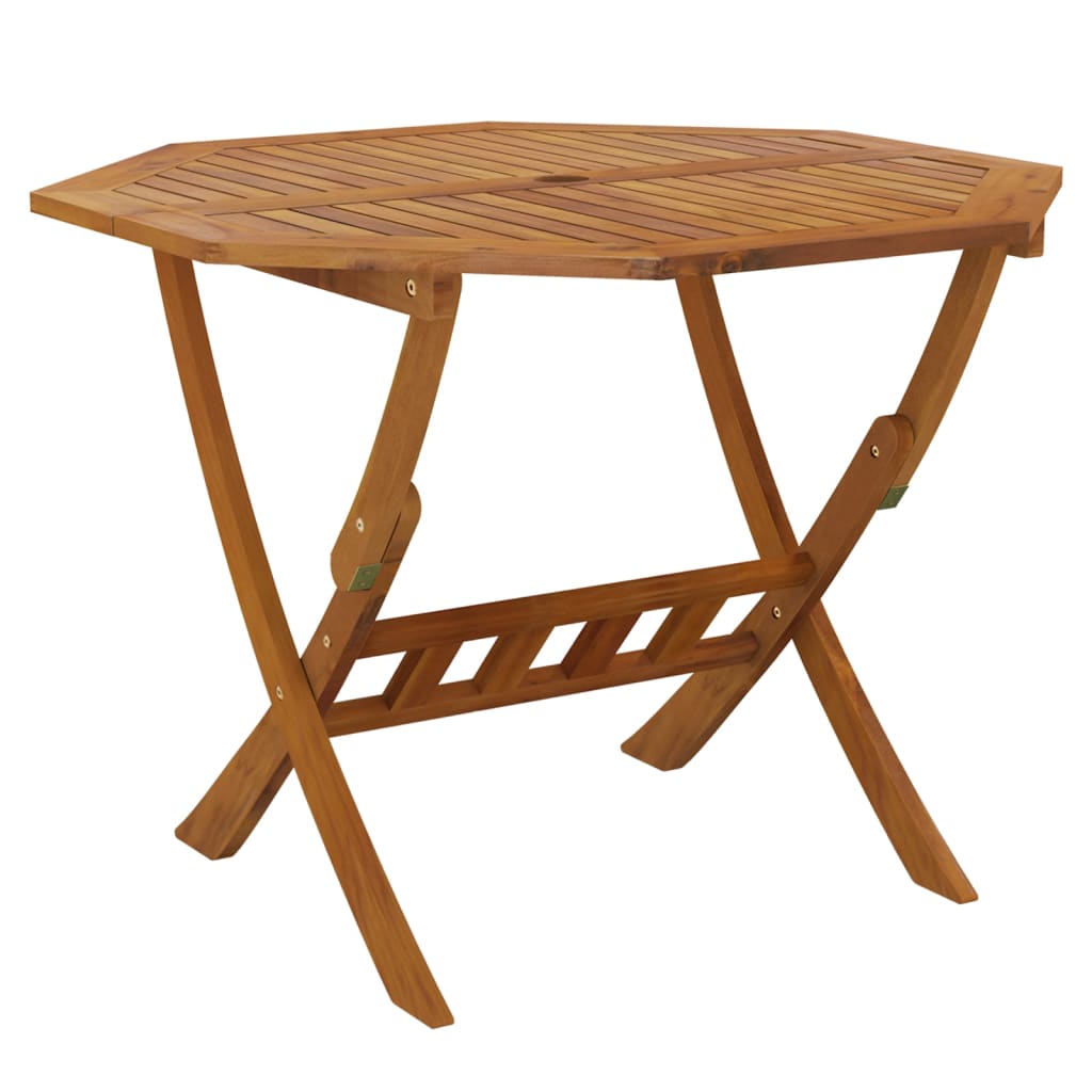 Table de jardin pliante 135x85x75 cm en bois d'acacia massif