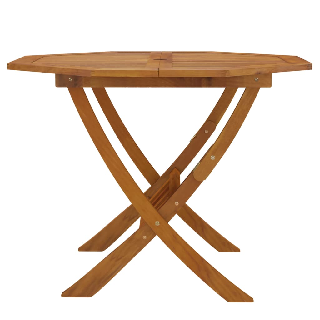 Table de jardin pliante 135x85x75 cm en bois d'acacia massif