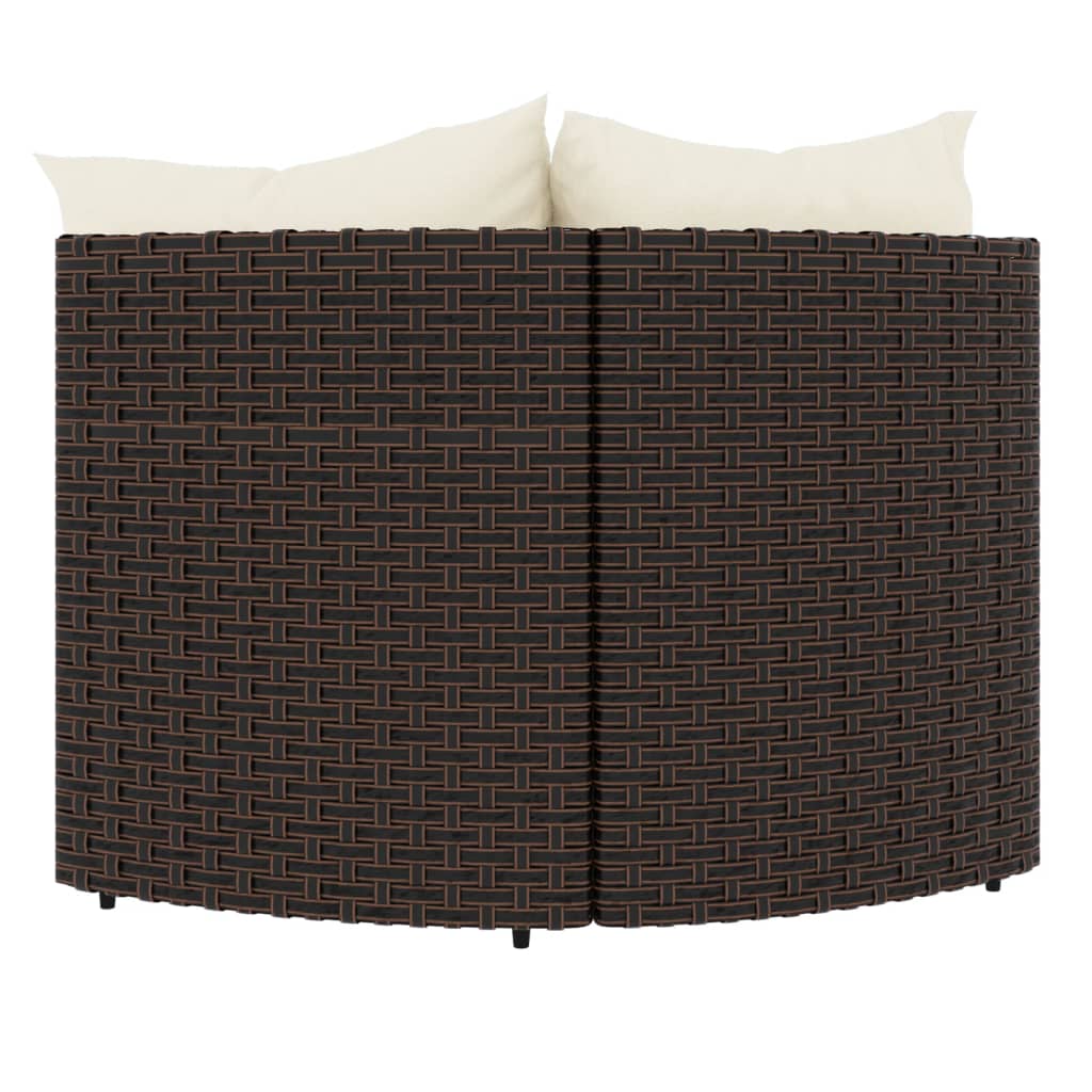 3-delige Loungeset met kussens poly rattan