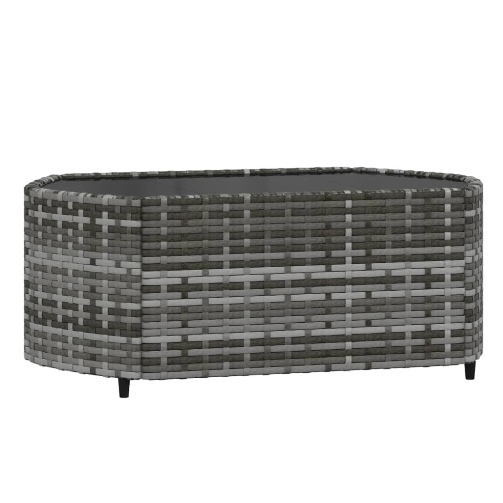 3-delige Loungeset met kussens poly rattan