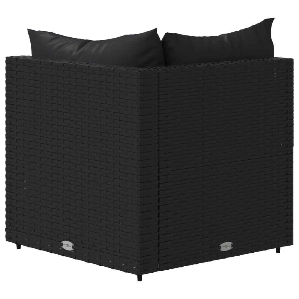 3-delige Loungeset met kussens poly rattan