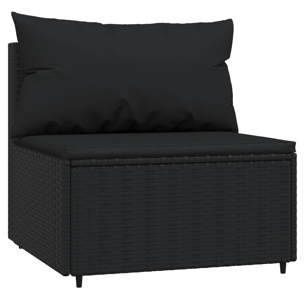 3-delige Loungeset met kussens poly rattan