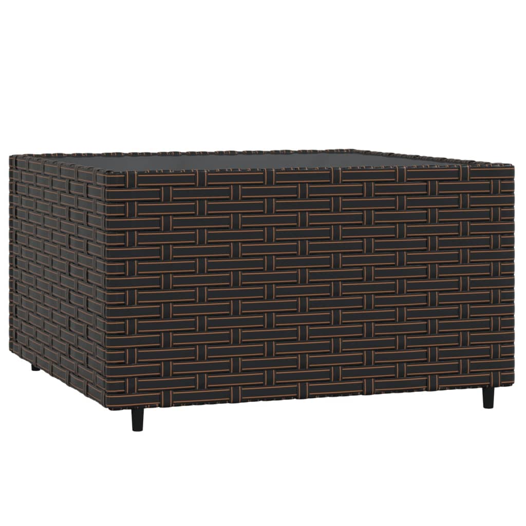 Tuinmiddenbanken met kussens 2 st poly rattan