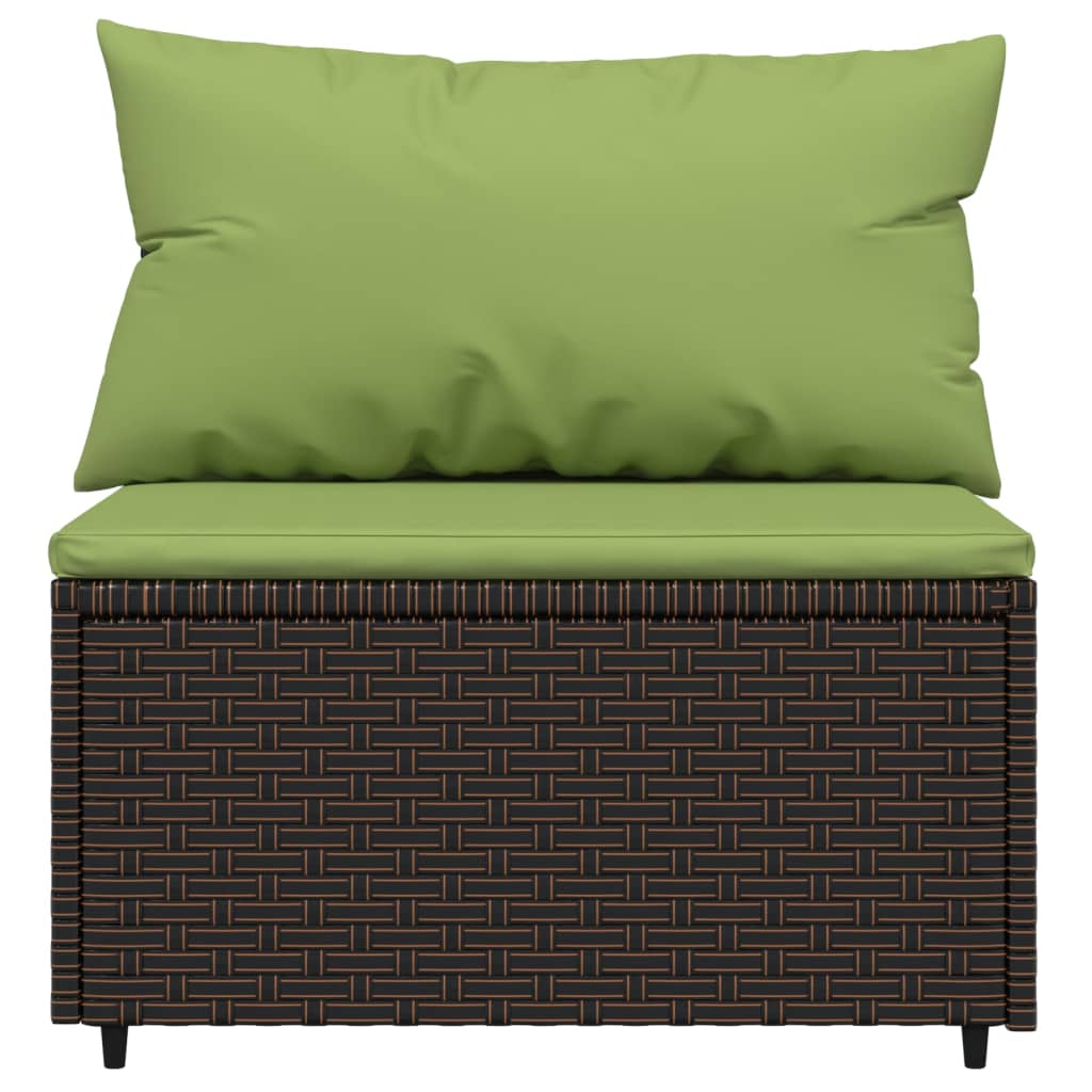 3-delige Loungeset met kussens poly rattan