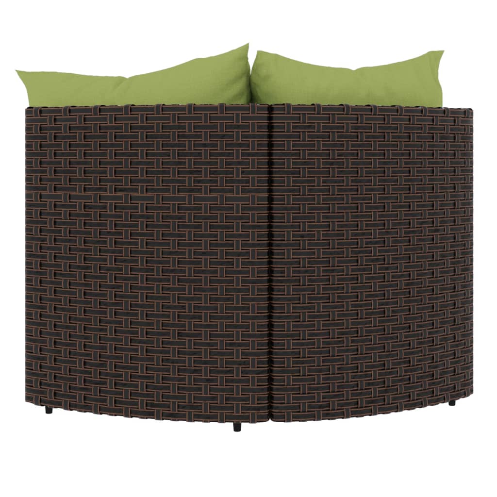 3-delige Loungeset met kussens poly rattan