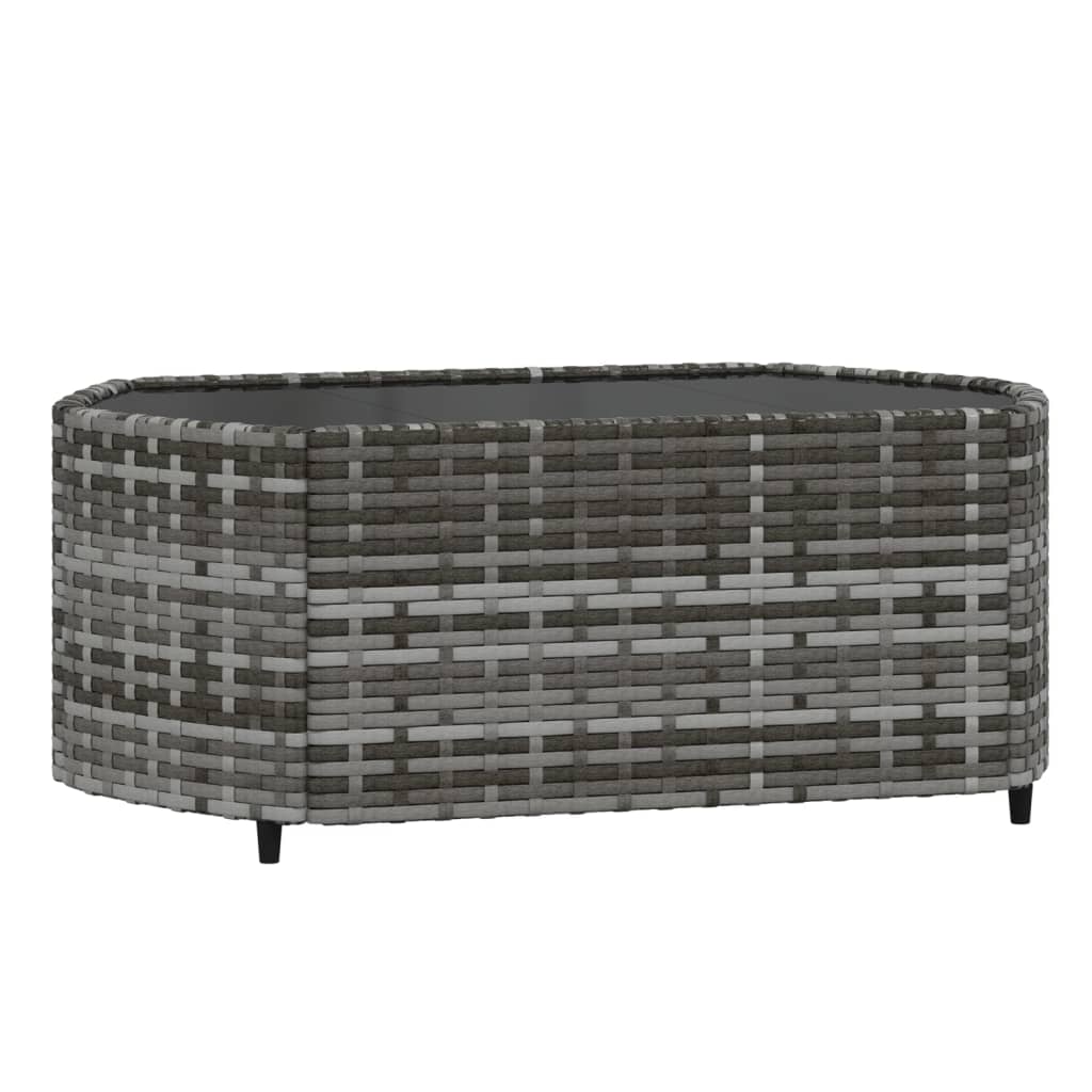 3-delige Loungeset met kussens poly rattan