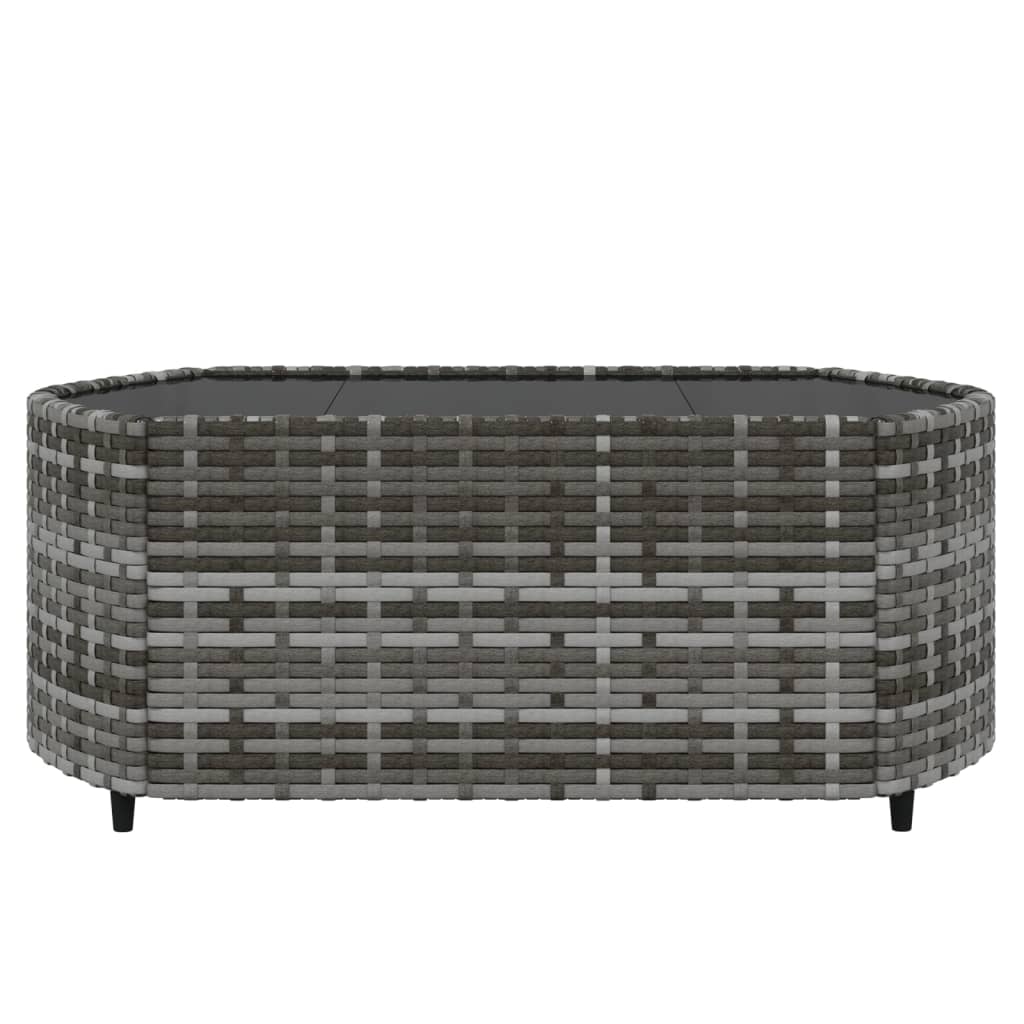 3-delige Loungeset met kussens poly rattan