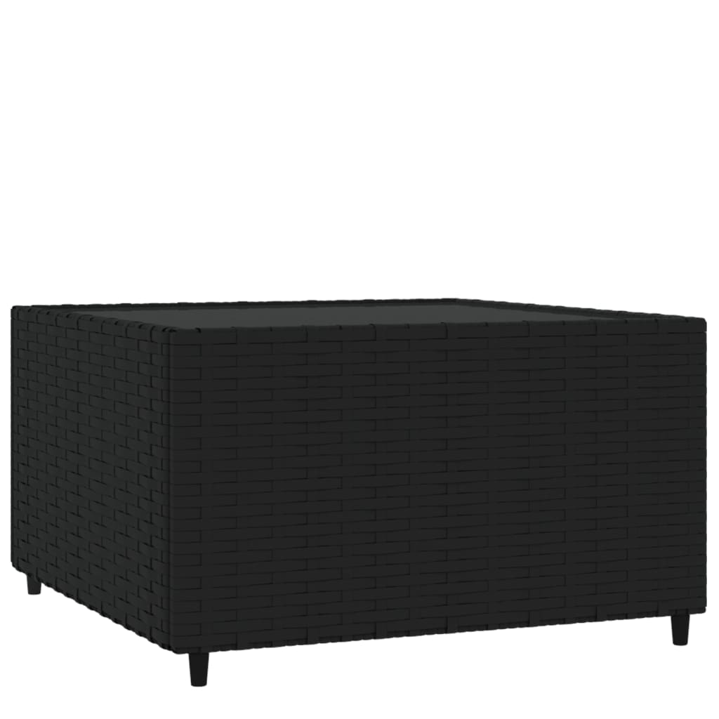 Salontafel tuin vierkant 50x50x30 cm poly rattan