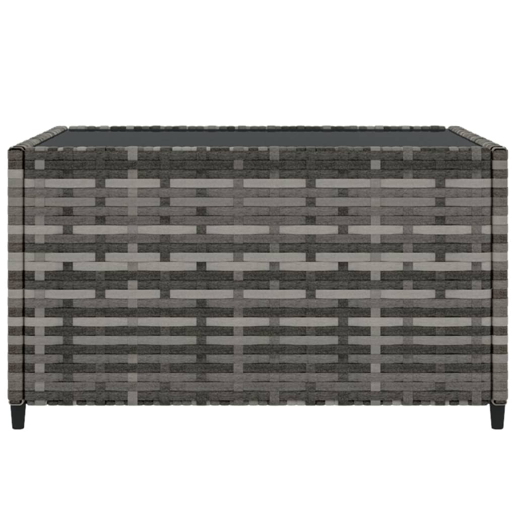 Salontafel tuin vierkant 50x50x30 cm poly rattan