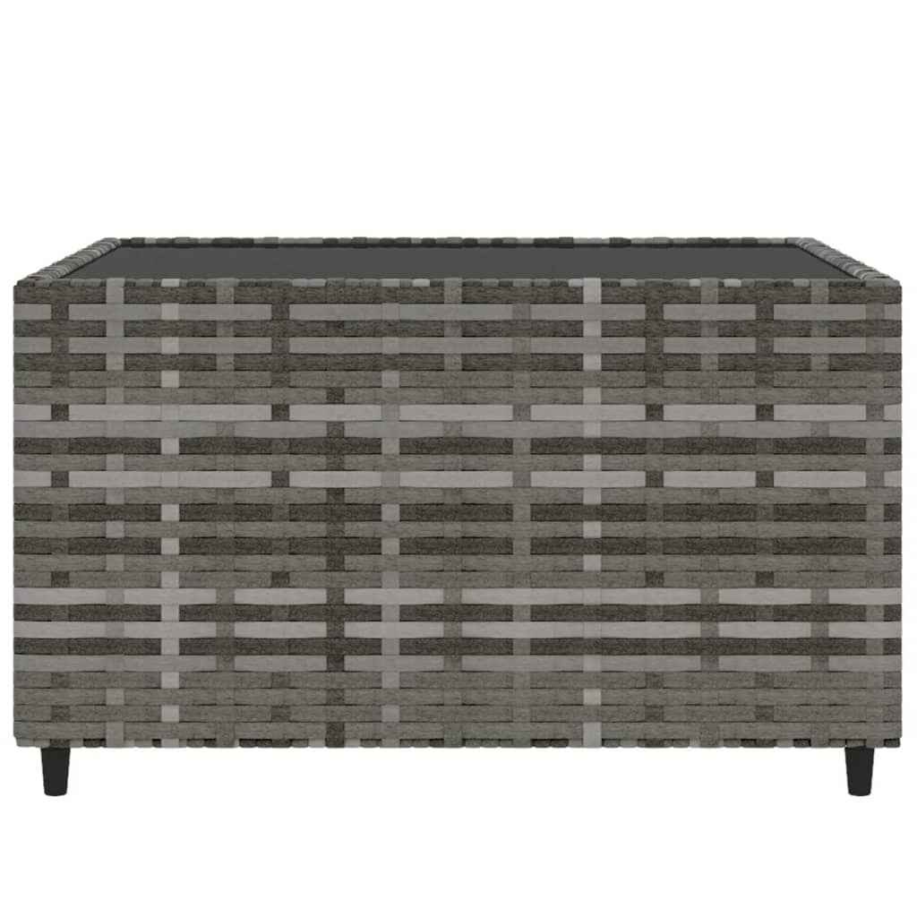 Salontafel tuin vierkant 50x50x30 cm poly rattan