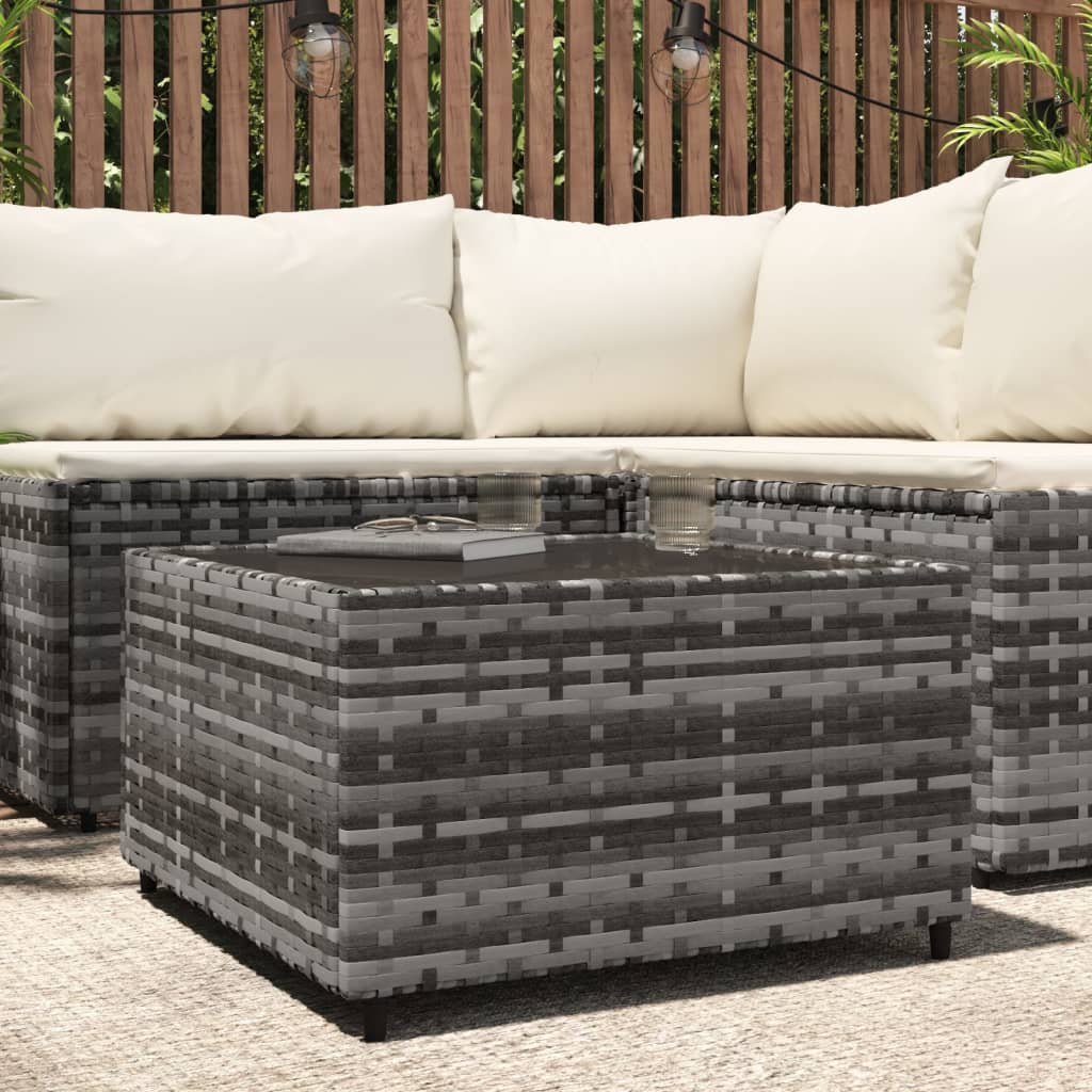 Salontafel tuin vierkant 50x50x30 cm poly rattan