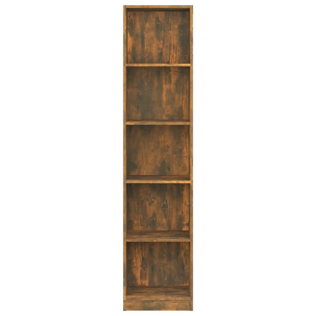 Boekenkast 60x24x175 cm bewerkt hout eikenkleurig