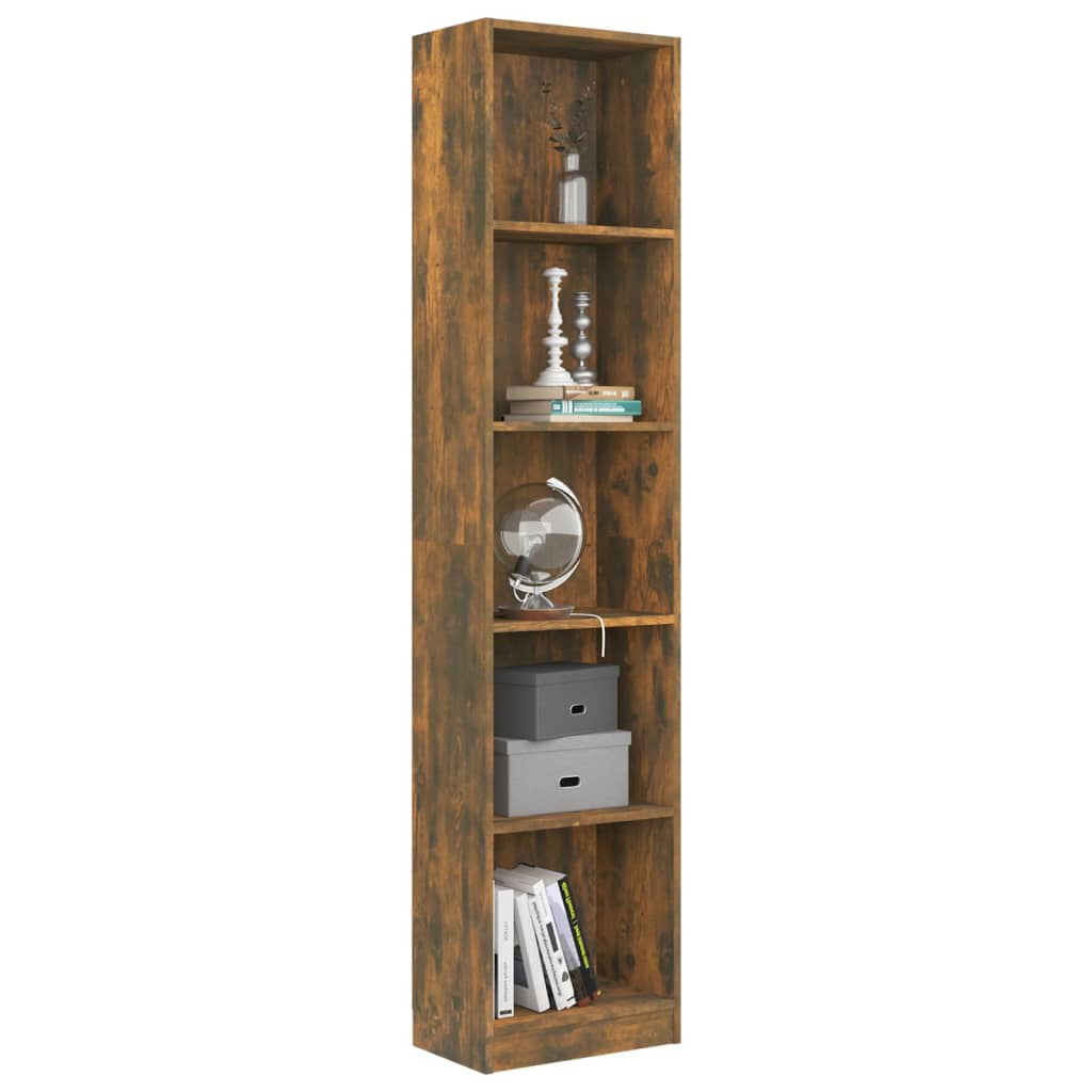 Boekenkast met 4 schappen 80x24x142 cm hout