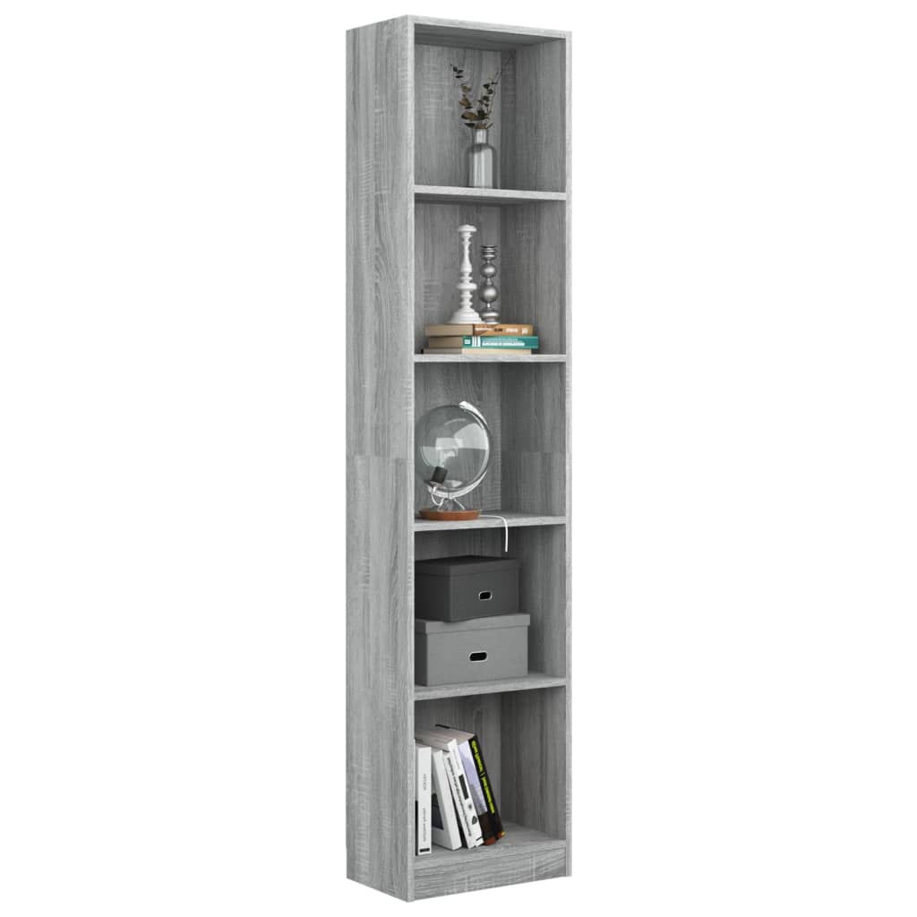 Boekenkast met 4 schappen 80x24x142 cm hout