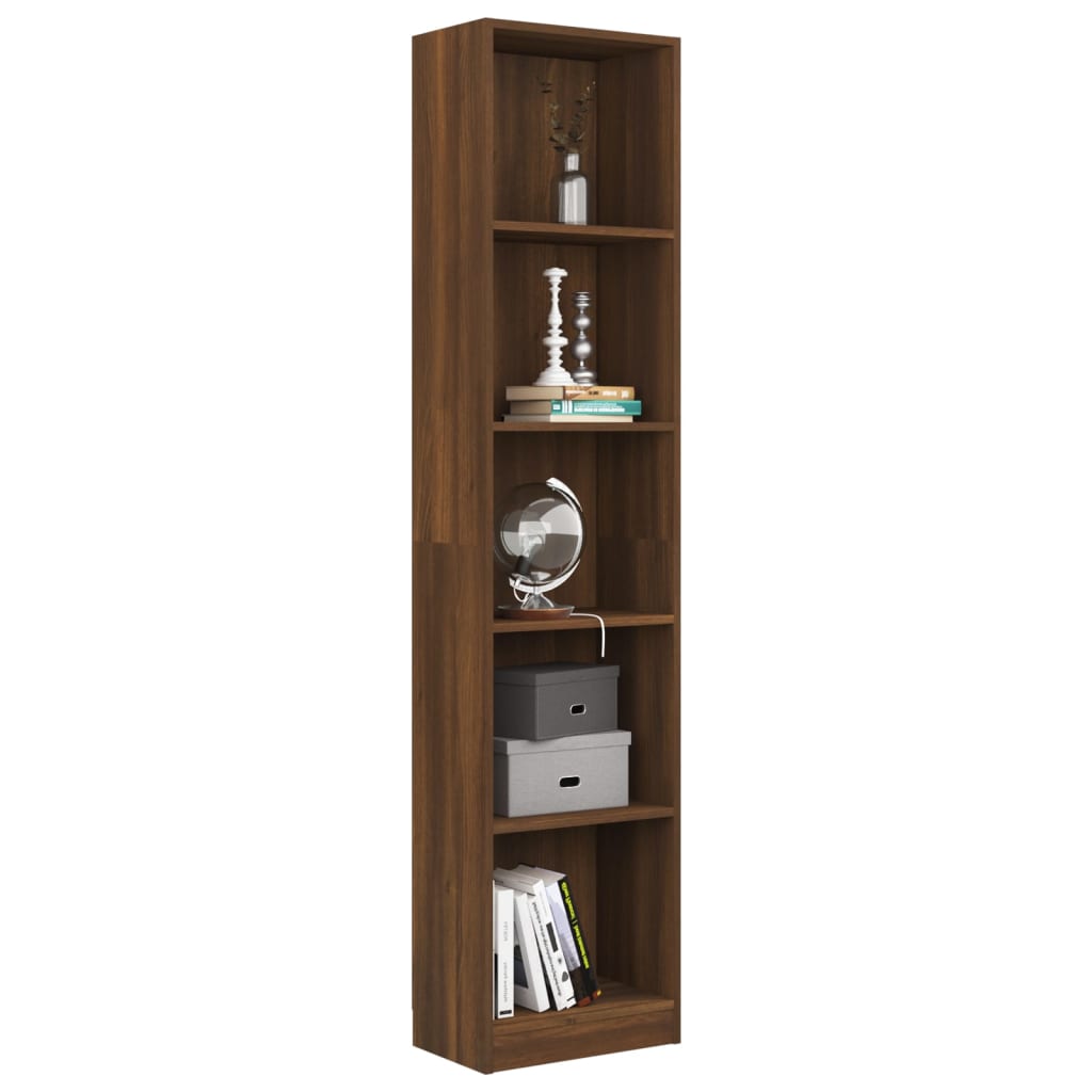 Boekenkast met 4 schappen 80x24x142 cm hout