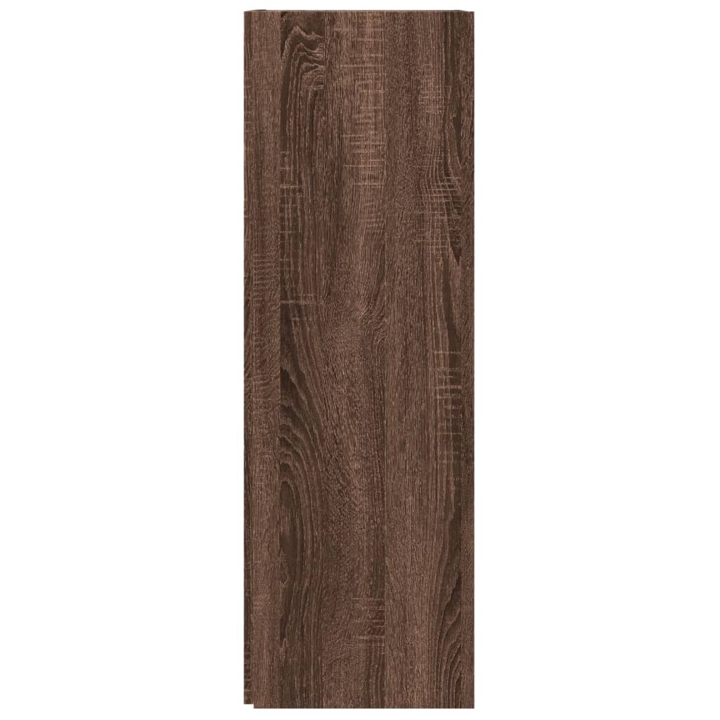 Hoekkast 33x33x164,5 cm bewerkt hout eikenkleurig