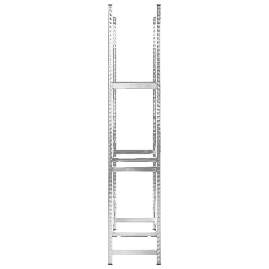 Bandenrekken 2-laags 4 st 110x40x180 cm staal zilverkleurig