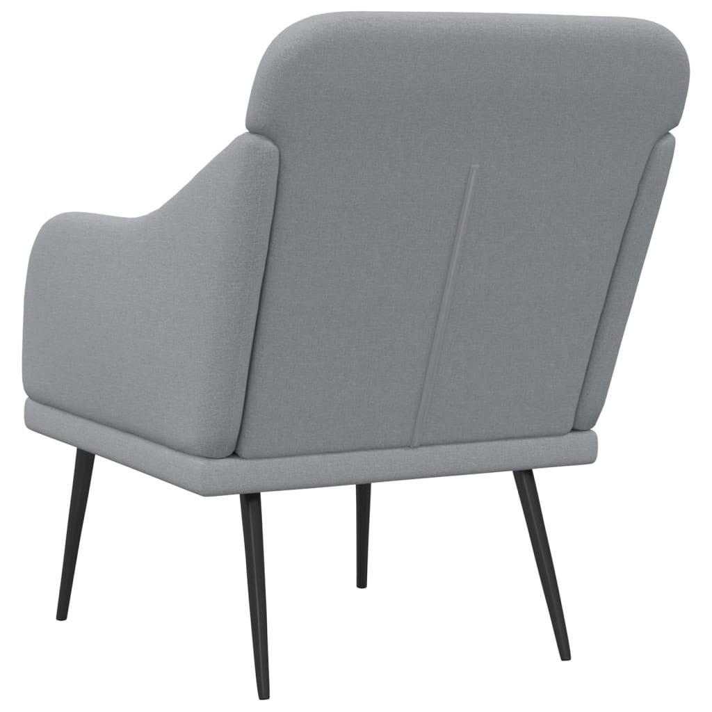 Fauteuil 63x76x80 cm stof lichtgrijs